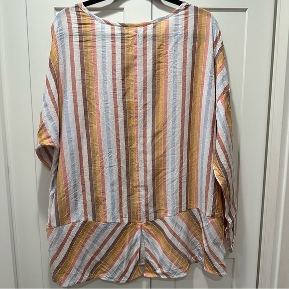 Soft Surroundings Enyo Striped Cotton Blend Top Size Extra Large - Picture 5 of 7